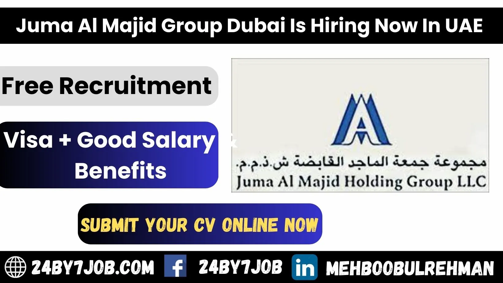 Juma Al Majid Careers & Jobs In Dubai August 2024