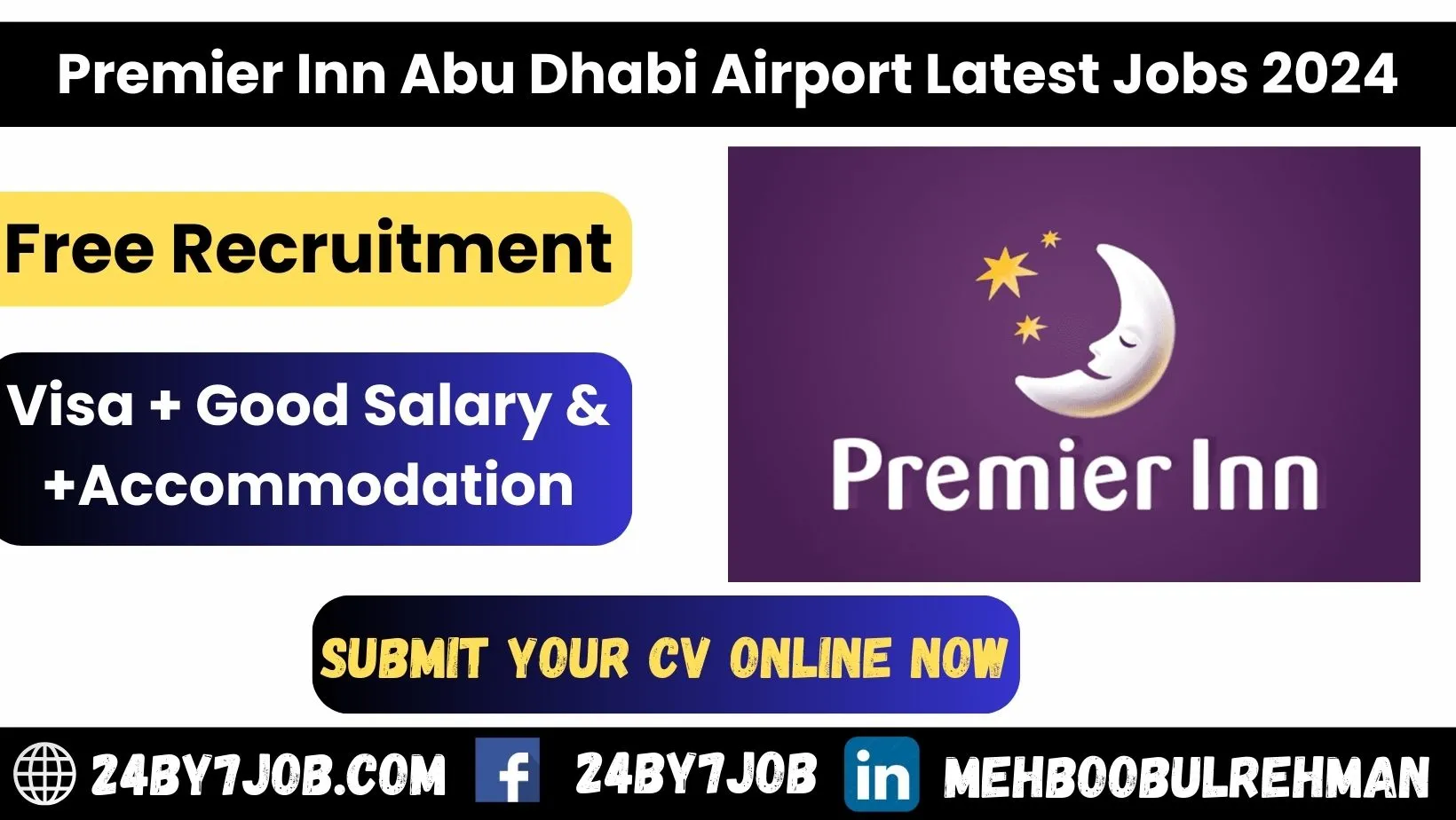 Premier Inn Abu Dhabi International Airport Latest Jobs 2024