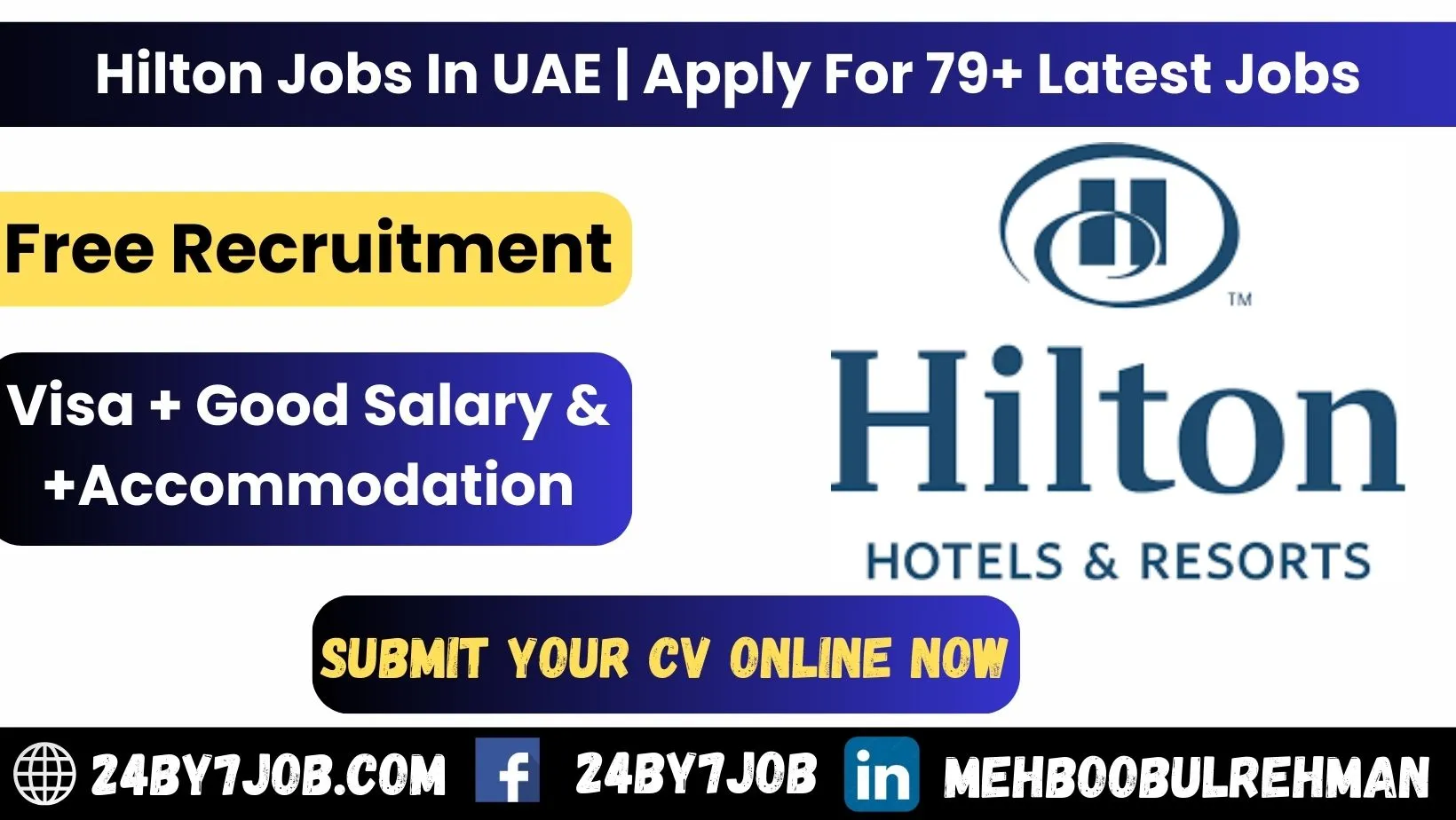 79 Hilton Jobs In United Arab Emirates August 2024