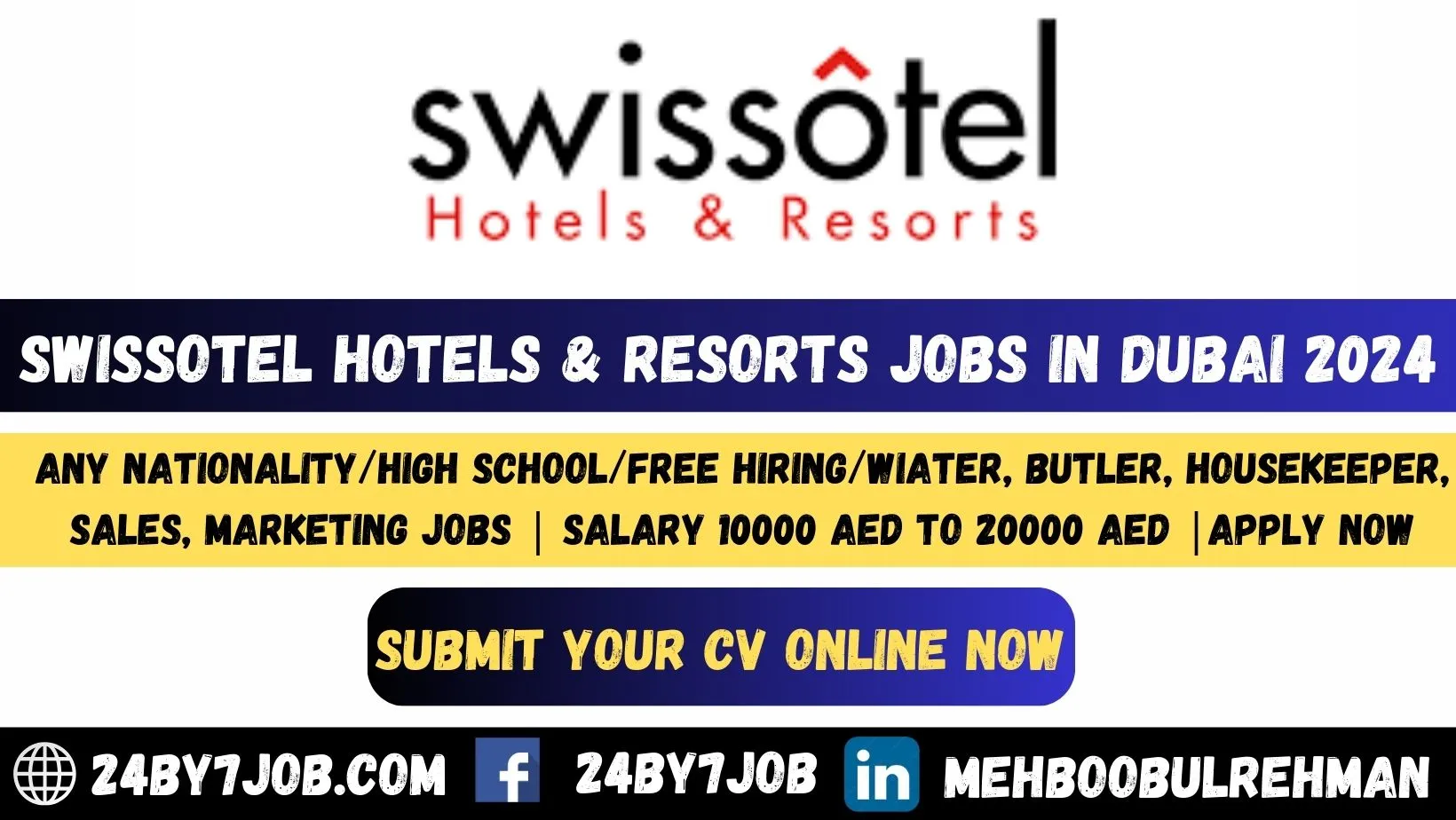 Swissotel Hotels & Resorts Jobs In Dubai Latest Hotel Jobs 2024